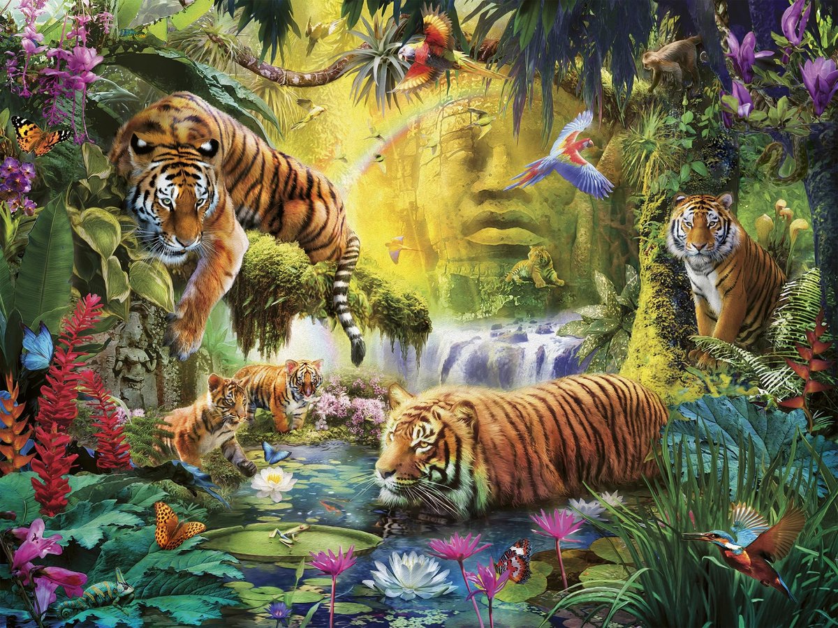 Solidchoice - Puzzel 1500 Stukken Tropisch Jungle Thema