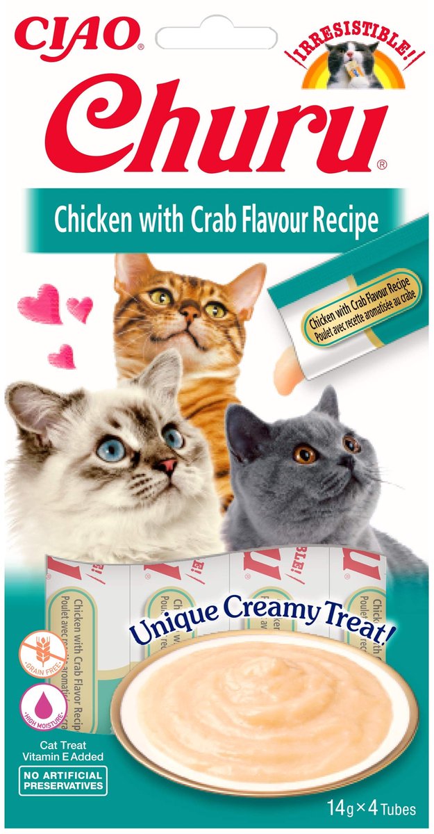 Solidchoice - Kat Snack met Kip en Krab, 48 Tubes x 14g