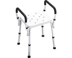 HOMCOM douchekruk - aluminium - 52x45x69cm - wit