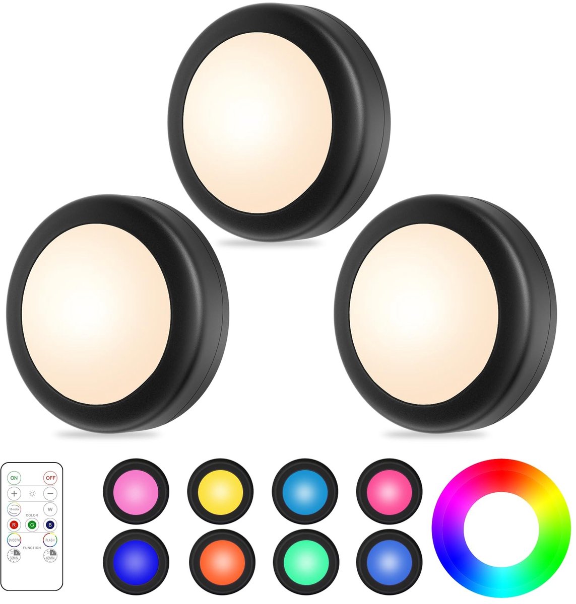 Solidchoice - Draadloze LED Onderkastverlichting met Afstandsbediening