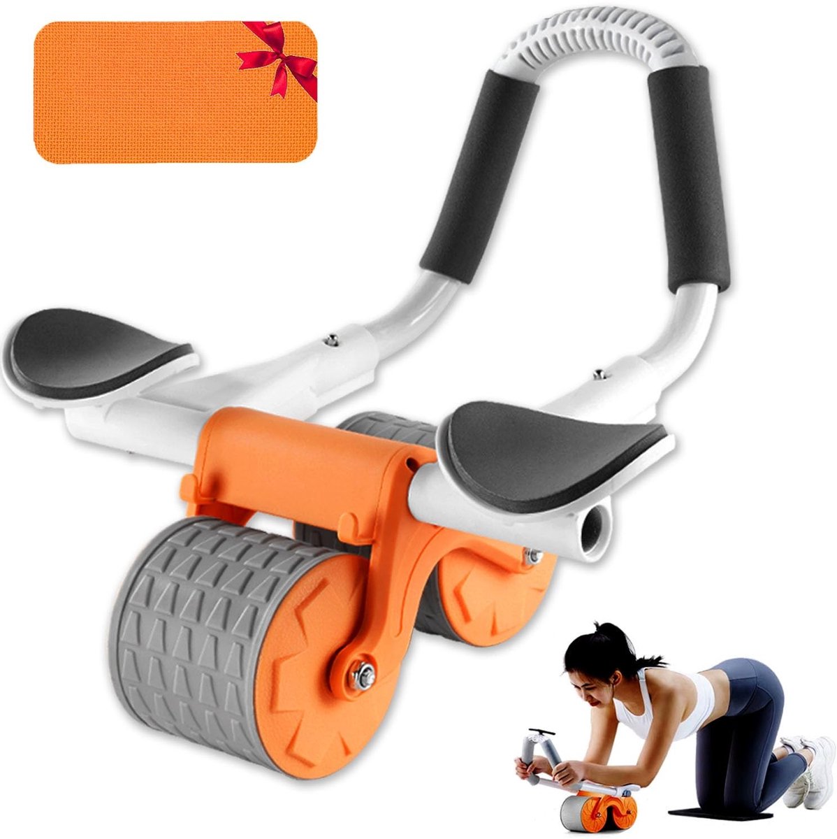 Solidchoice - Ab Roller met Elbow Support voor Effectieve Abdominale Training