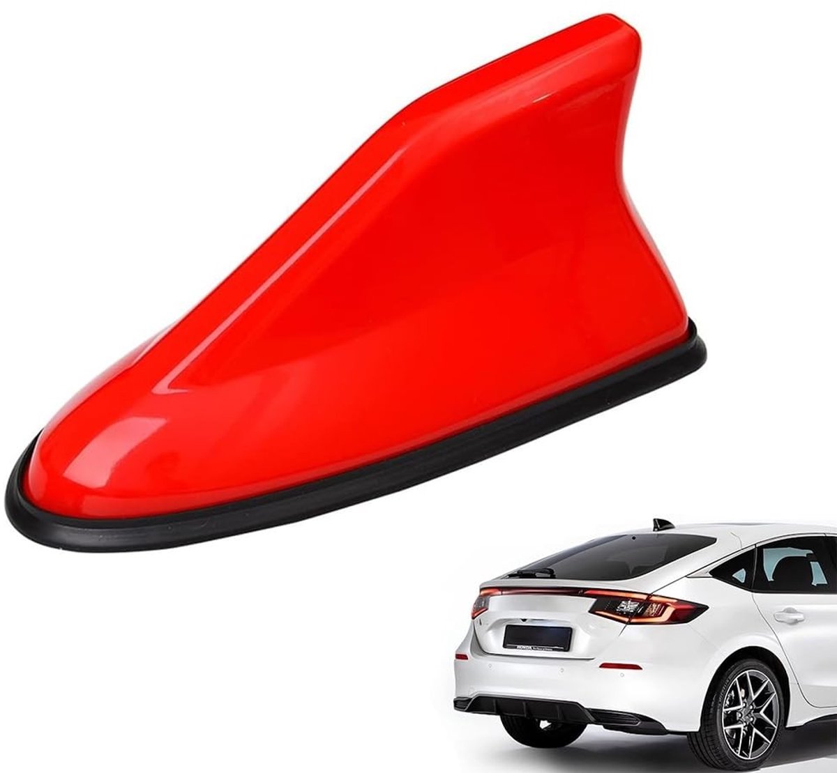 Solidchoice - Shark Fin Antenne Cover met Hechttape voor Auto's (Rood)
