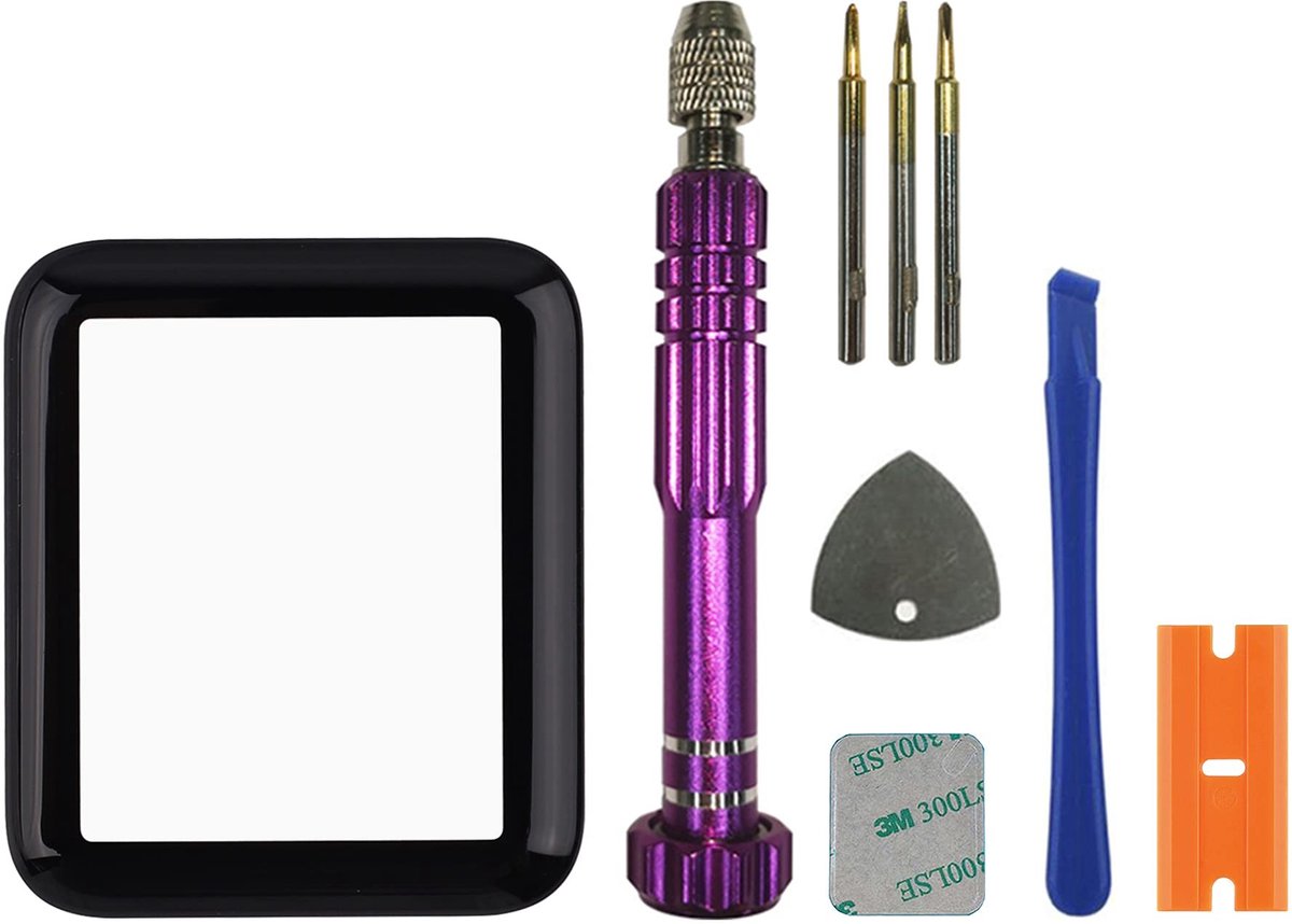 Solidchoice - Vervangend Glas voor Apple Watch Series 2 met Gereedschap