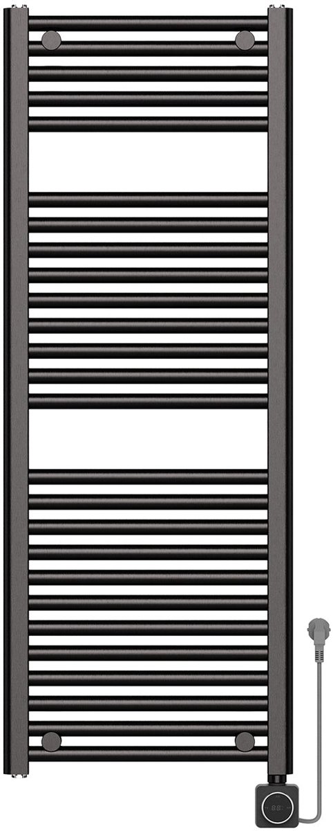 AquaVik Elektrische Radiator Värme Smart WiFi 118,5x45cm Aska Gunmetal