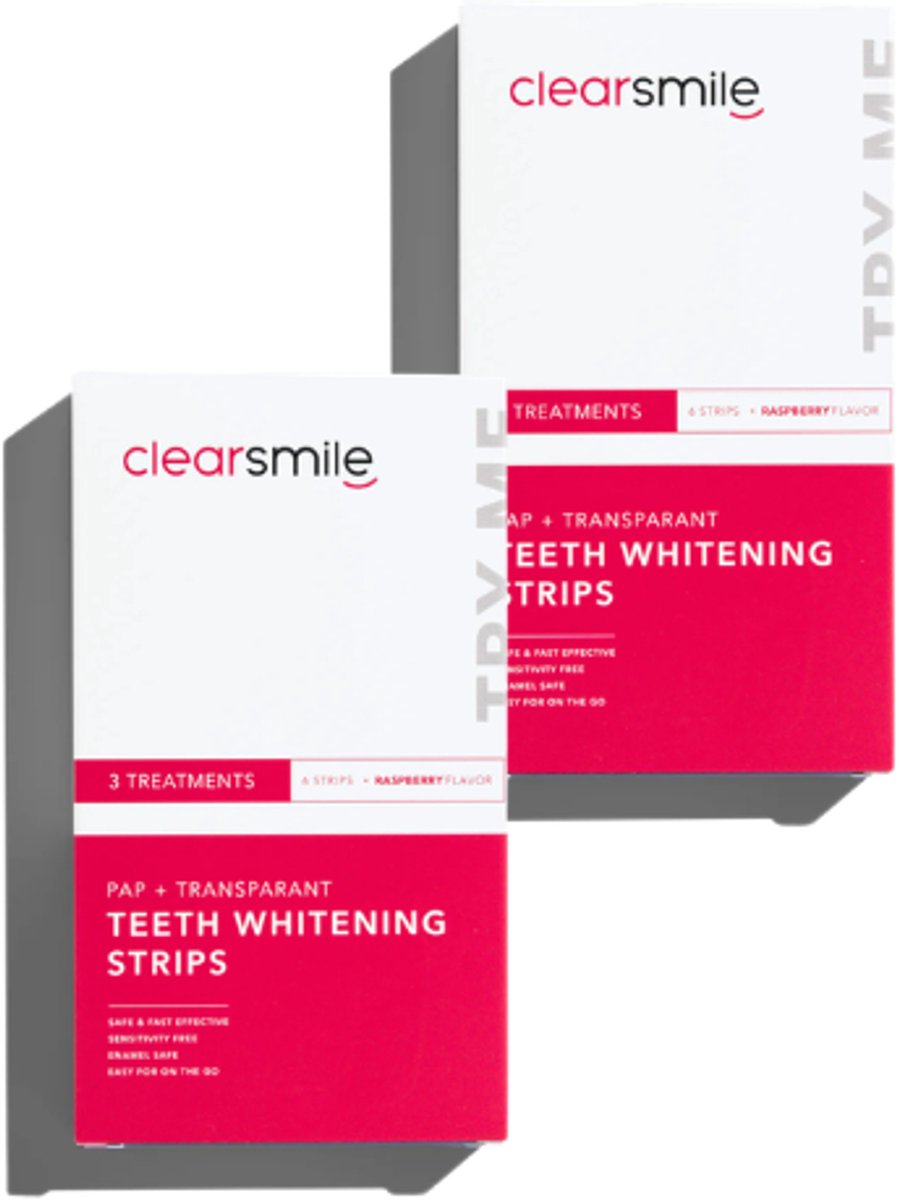 2x Clearsmile PAP+ Transparant Whitening Strips - Try Me Pack - 3 Treatments