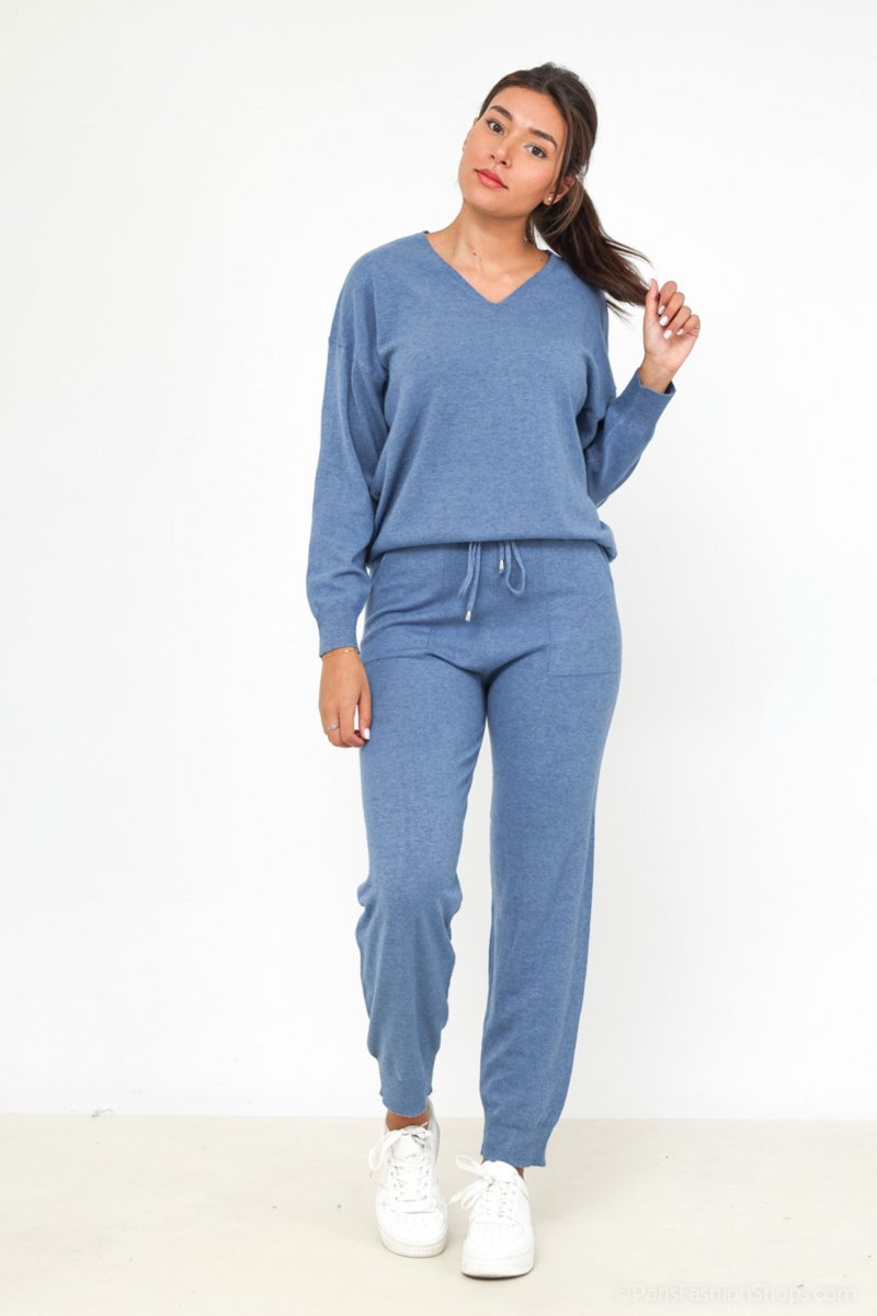 Huispak Dames Emma - Blauw - Maat L/XL - Lounge We Are