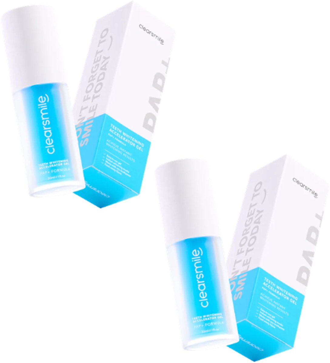 2x Clearsmile PAP+ Teeth Whitening Accelerator Gel - 30ml