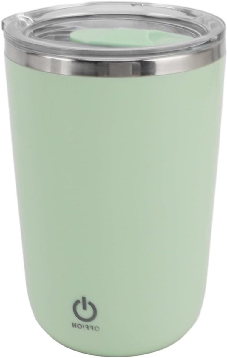 Automatische Roestvrijstalen Mengbeker 350ML met Afneembare Magnetische Roerstaaf voor Reizen, Makkelijk Schoon te Maken en Ideaal voor Koffie en Thee