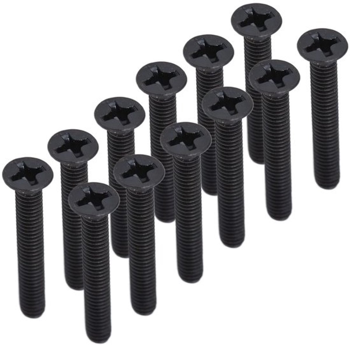 50 stuks M3 verzonken kop schroeven DIN 965, zwart verzinkt, assortiment kit (M3*16)