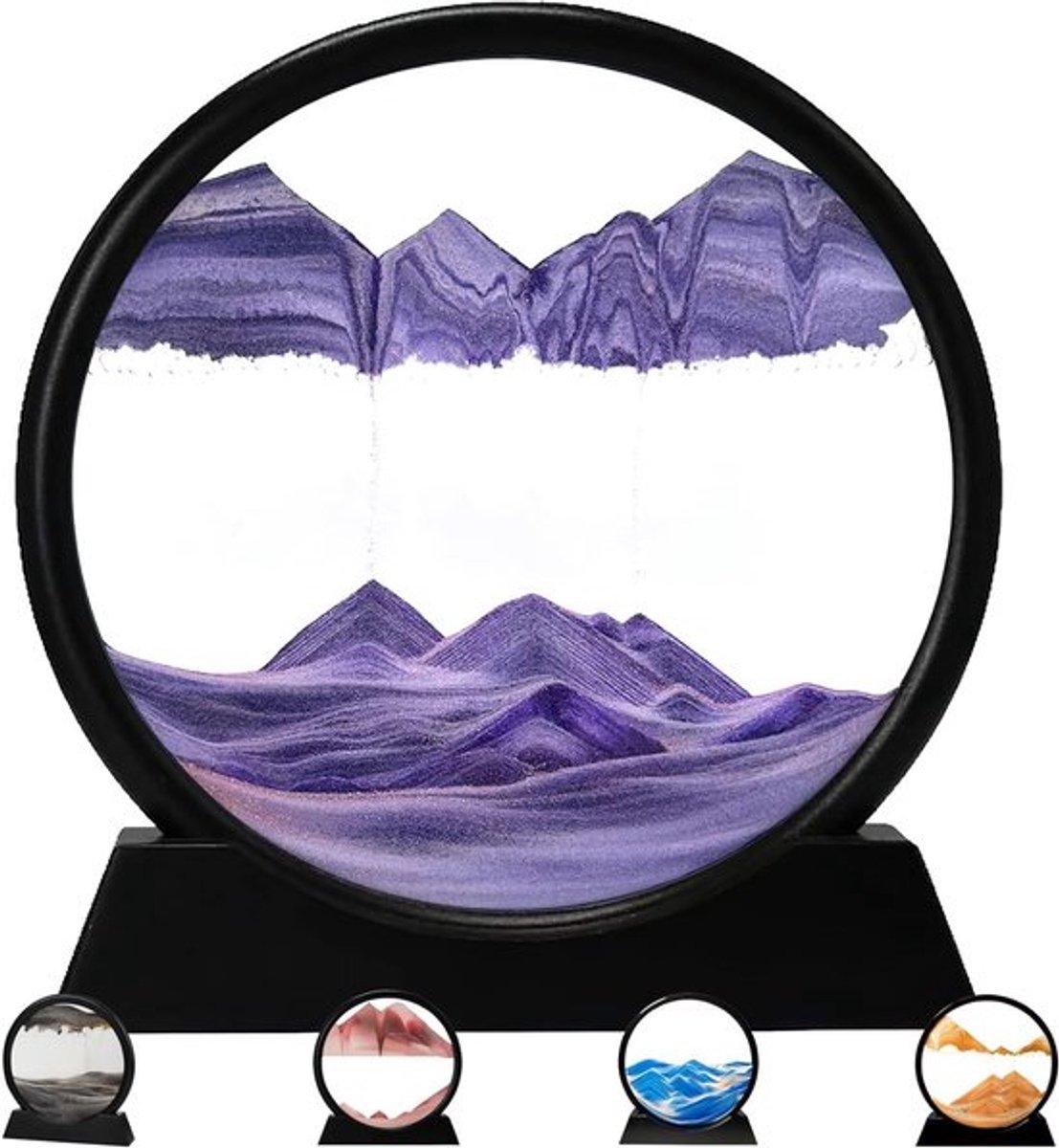 Diepe Zee Zandlandschap 3D Zandkunst Beweeglijke Zandbeelden voor Cadeau en Decoratie voor Kantoor en Woonkamer - Esthetische Uren Glas voor Volwassenen