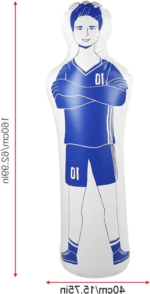 40x160 cm Opblaasbare Trainingsdummy voor Boksen en Voetbal - Ideaal voor buitensporten en stoottrainingen