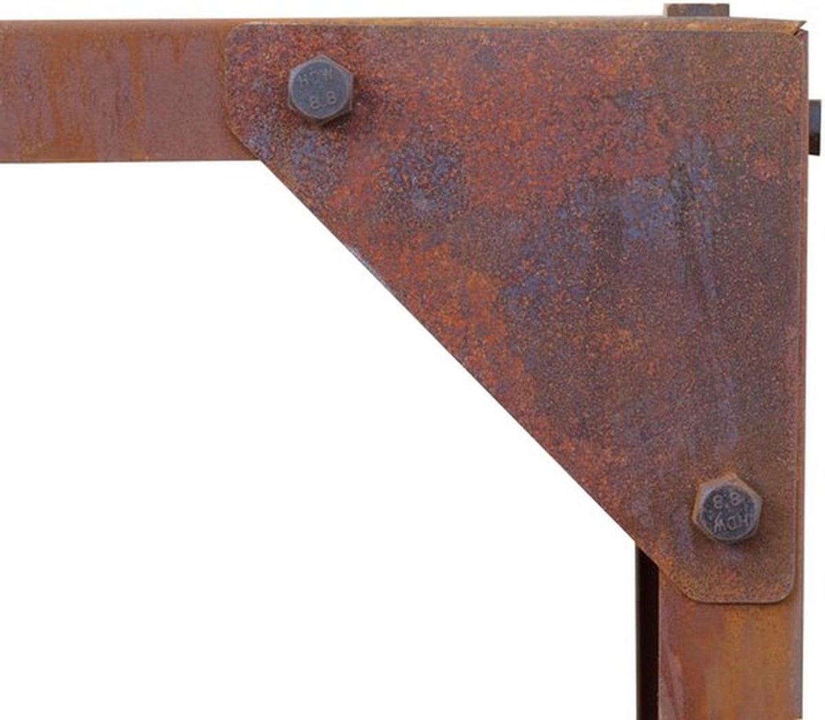Brandhoutopslag roestkleurig Cortenstaal - Haardhout Rek binnen/buiten - Weerbestendig - Onderhoudsvriendelijk - Zichtwerende Wand - Uniek roestpatina - Haardhoutrek