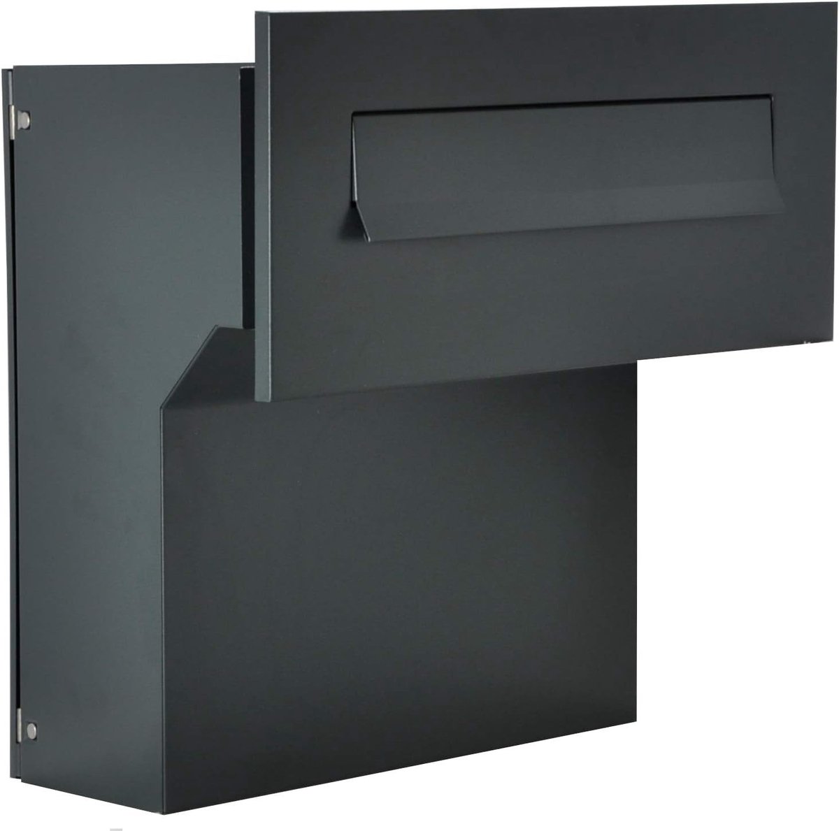 Muur-doorwerpbrievenbus - Grijs - 190-260 mm - Verzinkt Staal - Voor DIN A4-enveloppen