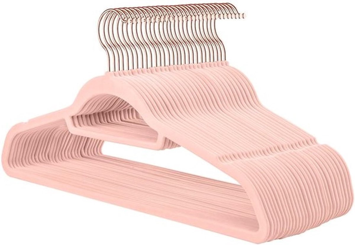 Kostuumhanger 10 Stuks - Kunststof - Antislip - 360° Draaibare Haak - Sterk en Duurzaam - Hoogwaardig Gevlokt Materiaal - Kleerhanger