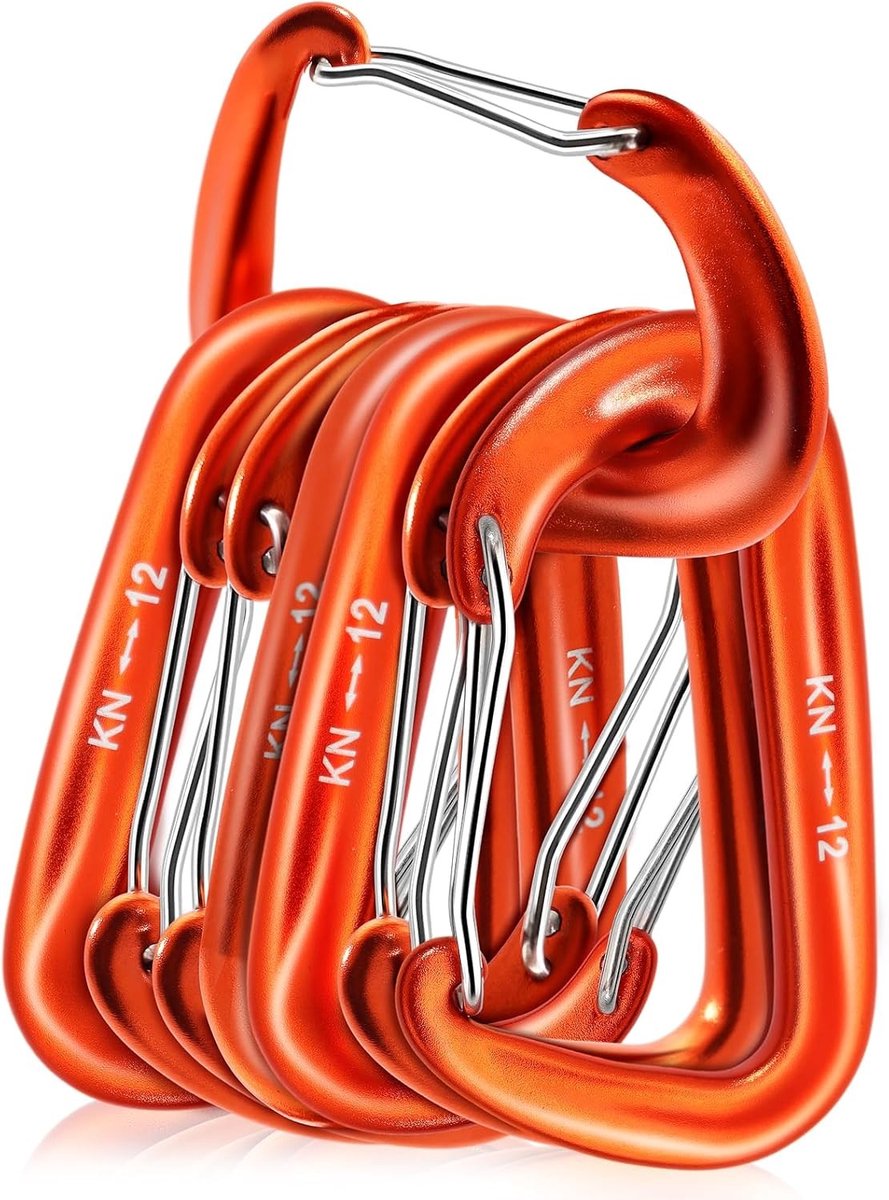 Karabijnhaken - Aluminium - 12 kN - Voor Outdoor Gebruik - Voor Hangmatten en Kamperen