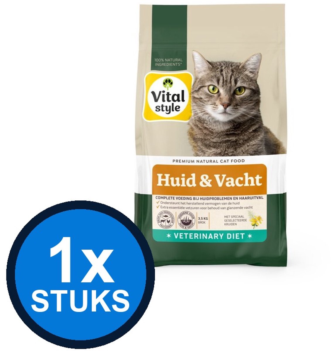 VITALstyle 1x VITALstyle Kat Care Plus - Kattenvoer - 3,5kg