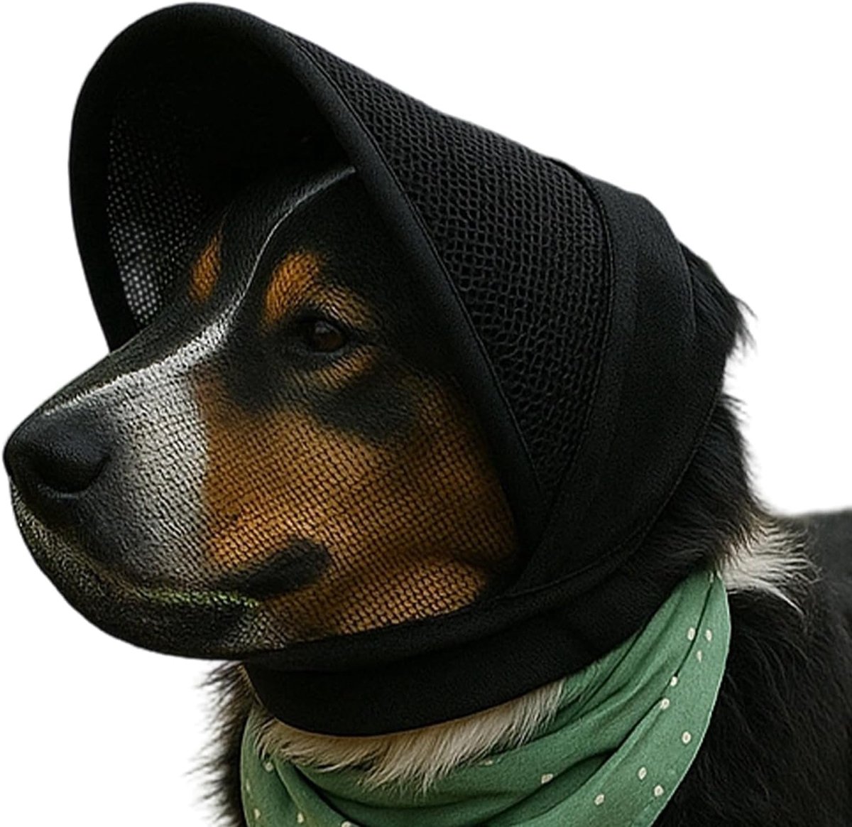1 stuks‑beschermmasker voor hond‑bescherming tijdens uitlaten‑ademend‑voorkomt bijten, blaffen en opeten van vreemde voorwerpen‑L‑zwart