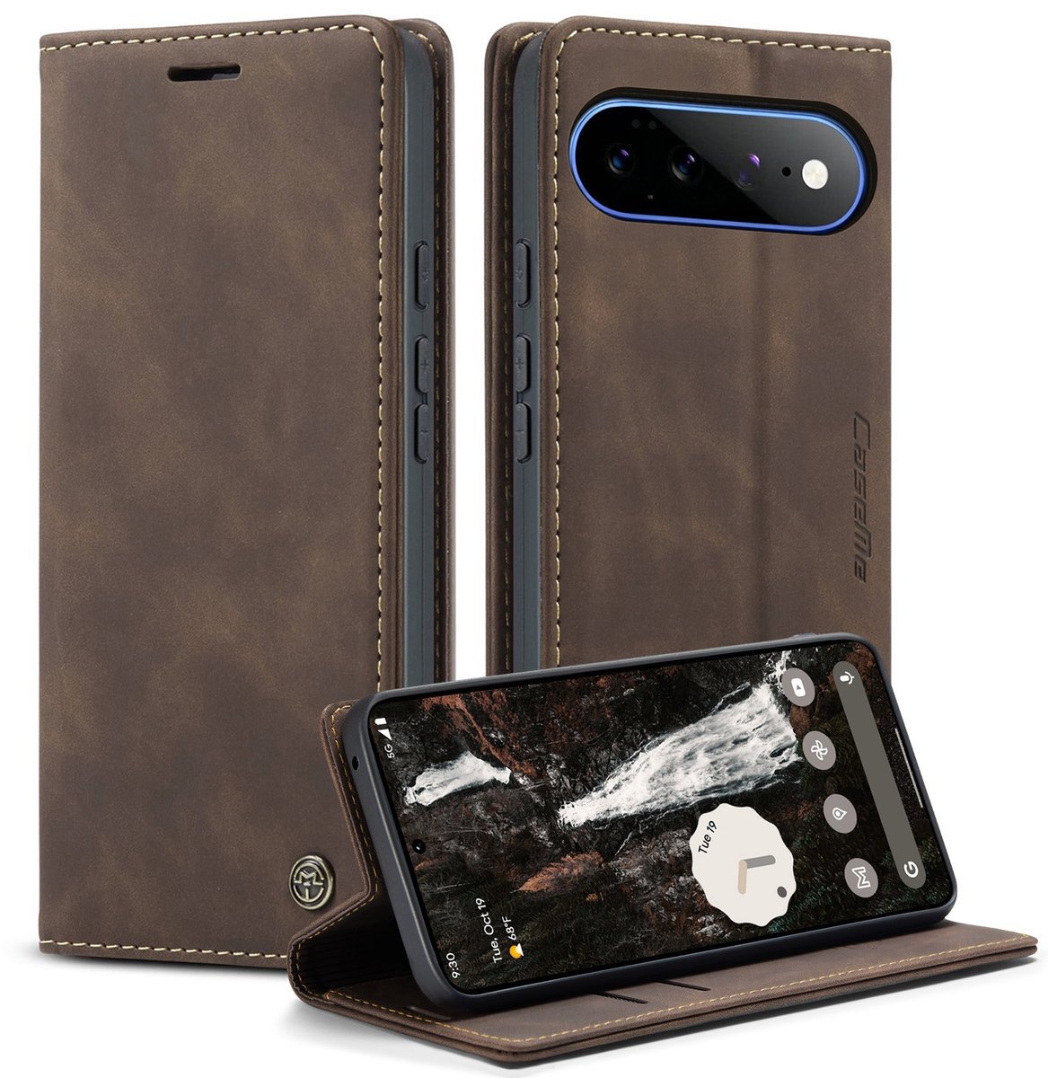 CaseMe Hoesje - Geschikt voor Google Pixel 11 Pro XL Hoesje - CaseMe 013 Book Case - Donkerbruin