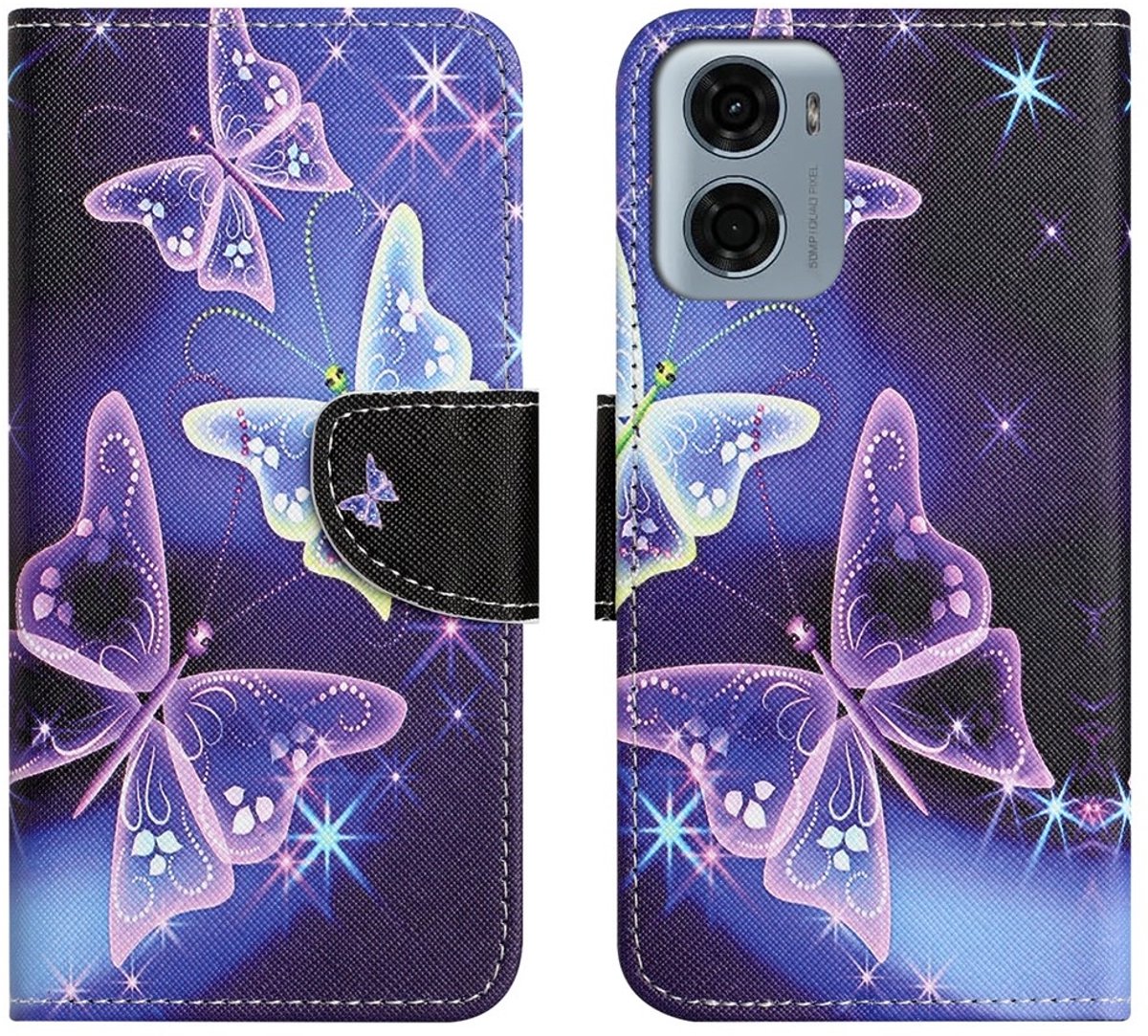 Coverup Hoesje - Geschikt voor Motorola Moto G06 / G06 Power Hoesje - Coverup Book Case - Vlinders