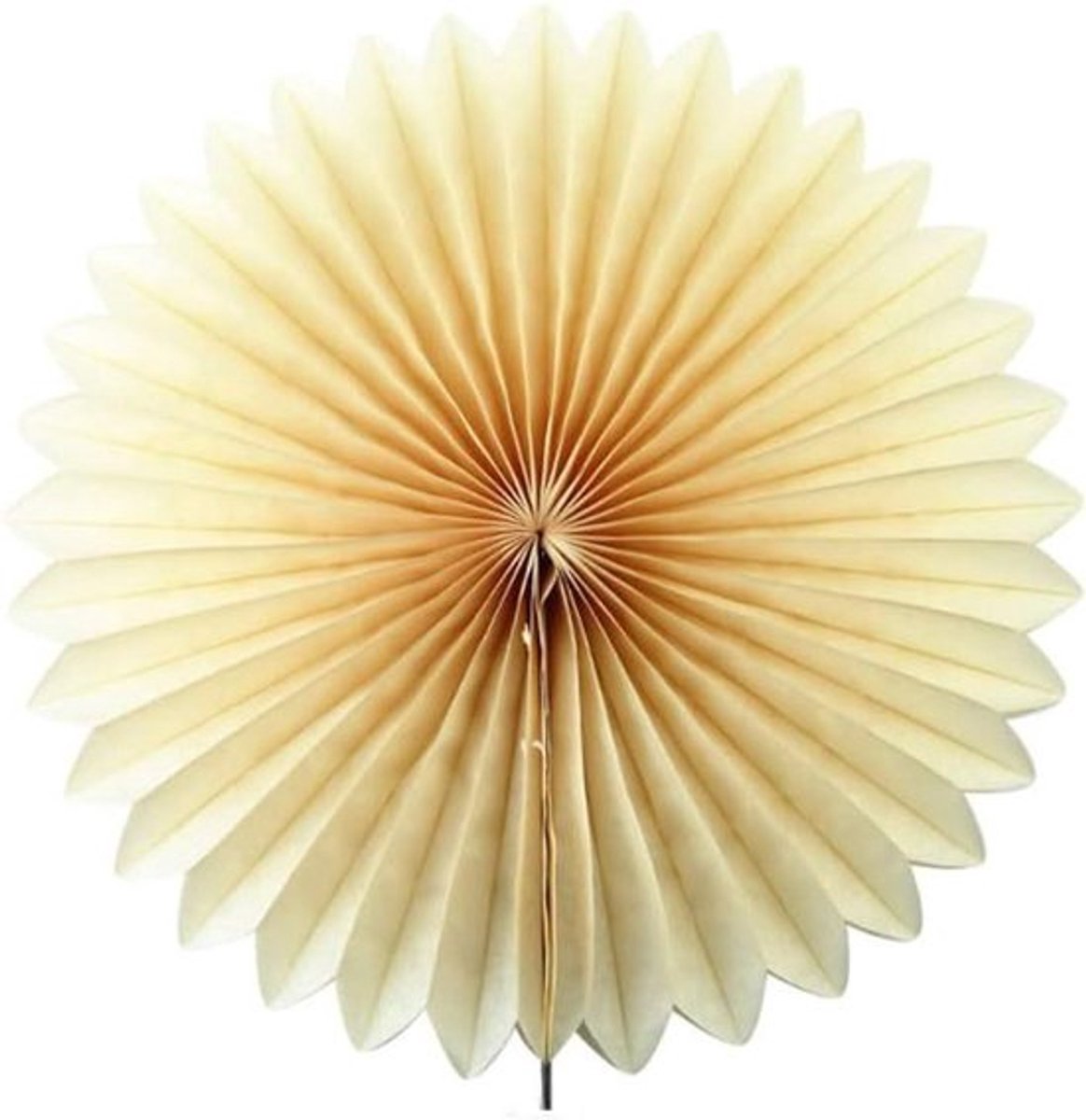 Papieren Waaiers en Hangslinger Set voor Feestdecoratie - Decoratie voor Bruiloft, Verjaardag en Meer - 12 Stuks - Beige