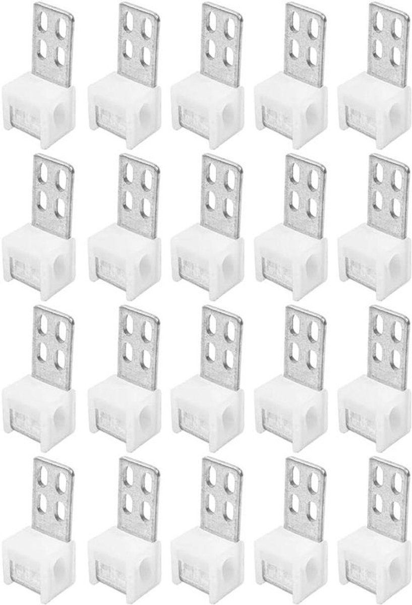 Bankveerklemclips - Meubelmontage - Duurzame - 4-gats - Veerklemmen - Geschikt voor - Meubelreparatie - 20 stuks, zwart.