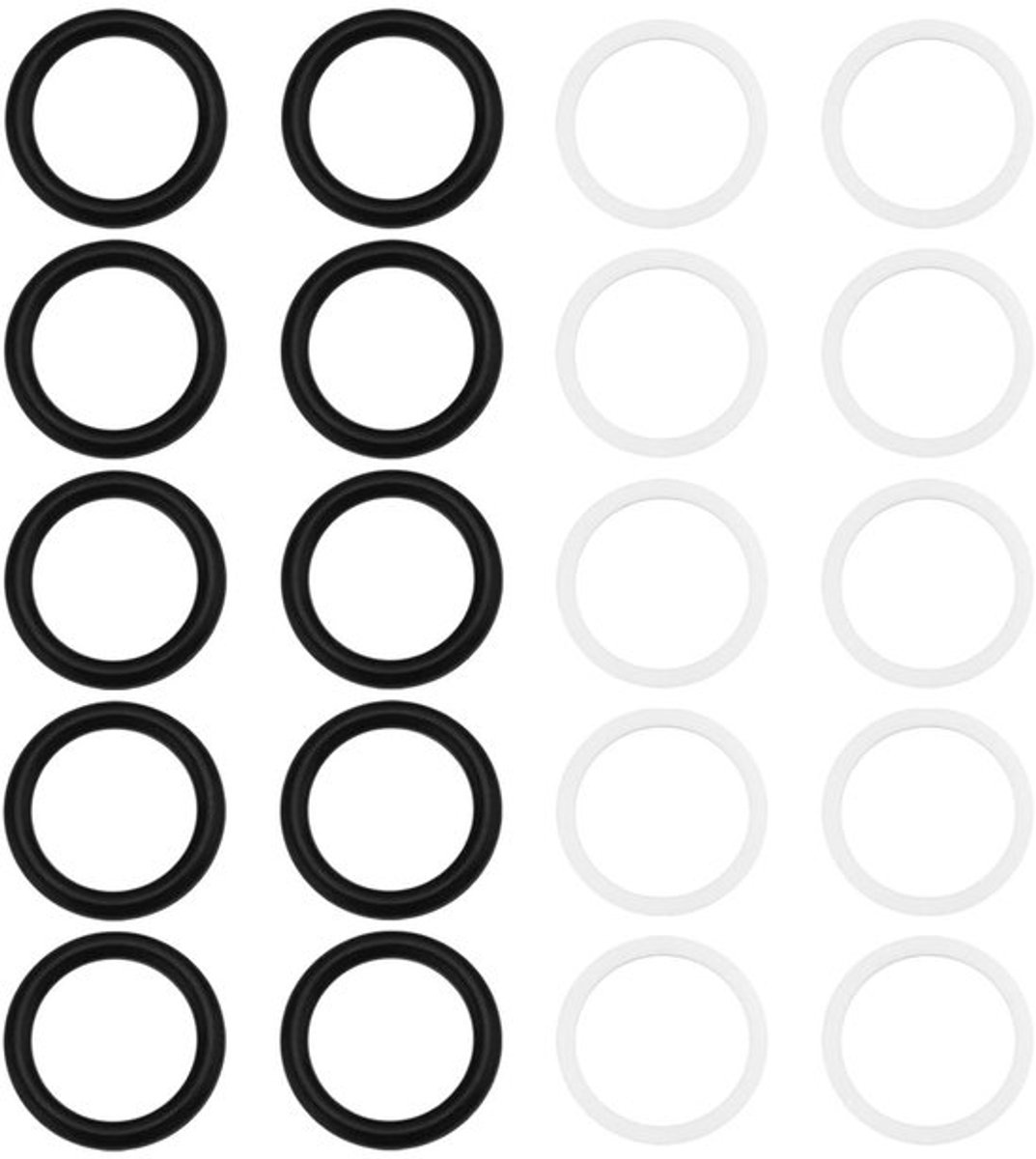 - Hydraulische Koppeling Rubber O-ring Afdichting - Quick Release - Zwart - Pakking - 25x20x2.5mm en 24.8x20.6x1.3mm - Compatibel met BG3 Plug Tractor - Zwart en Wit.
