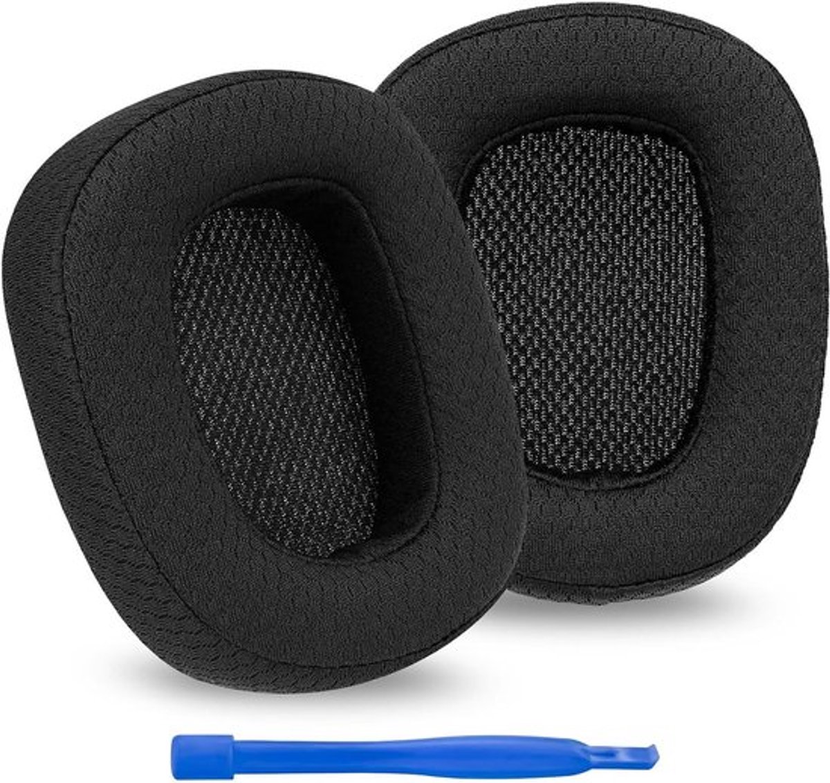 Vervangende oorkussens - headset - Mesh stof - Zwart - Comfortabel - Geschikt voor diverse modellen - Hoofdtelefoon accessoires - Hoofdtelefoon oorkussens met optimale pasvorm.