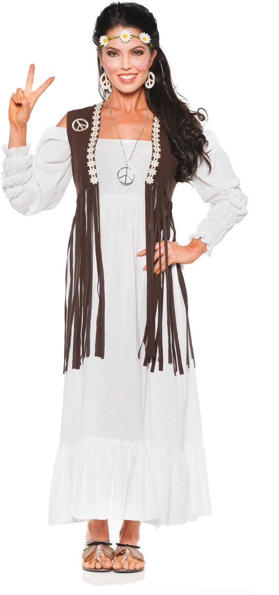 Miss Flower Power kostuum - Jaren 70 kostuum jurk voor fasching