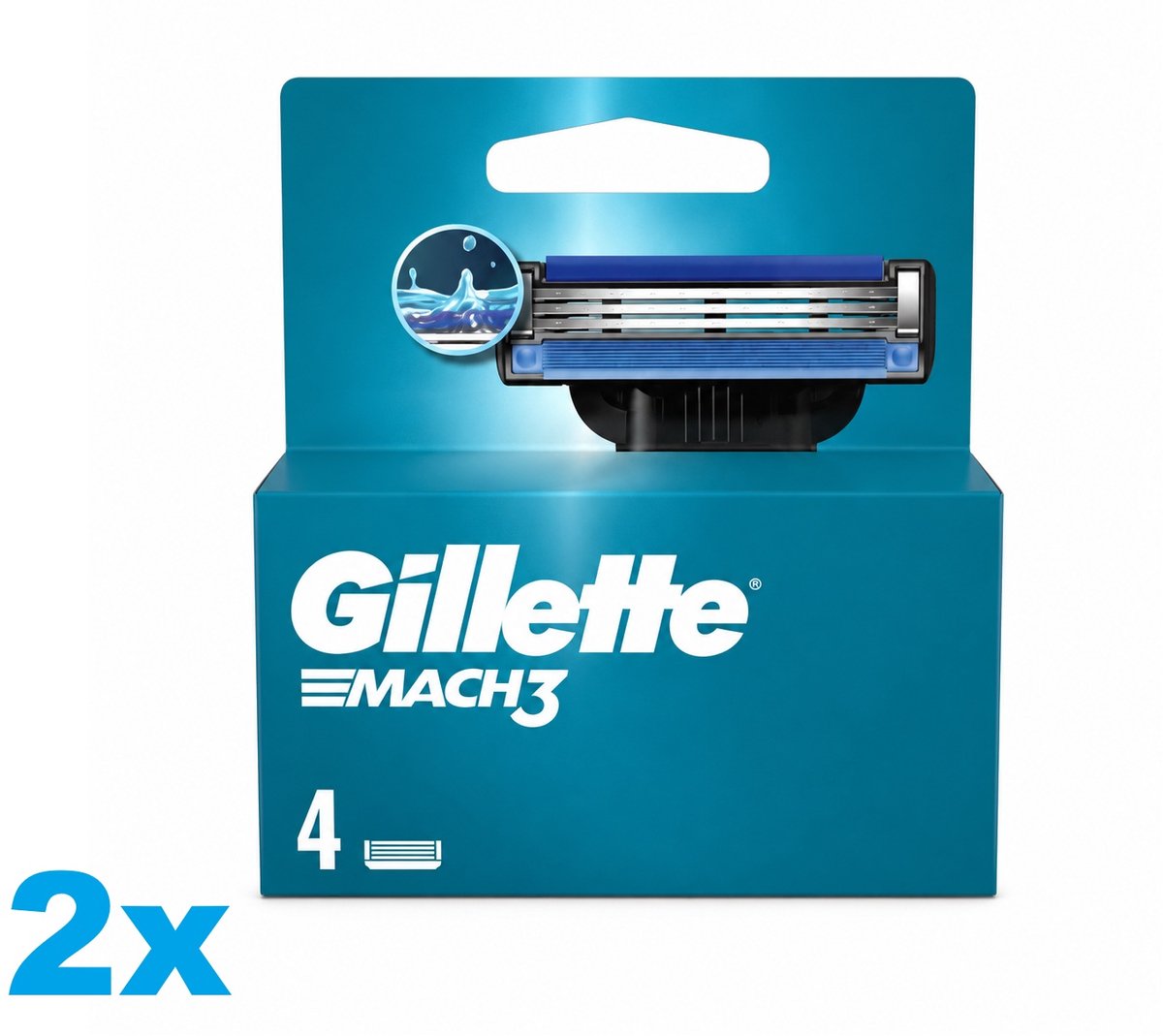 Gillette Mach 3 scheermesjes 4 Stuks - x 2