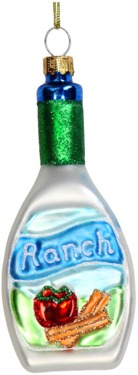 HD Collection Kerstornament Saladedressing Multi Glas 10,9 cm – Kersthanger – Kerstboom Decoratie