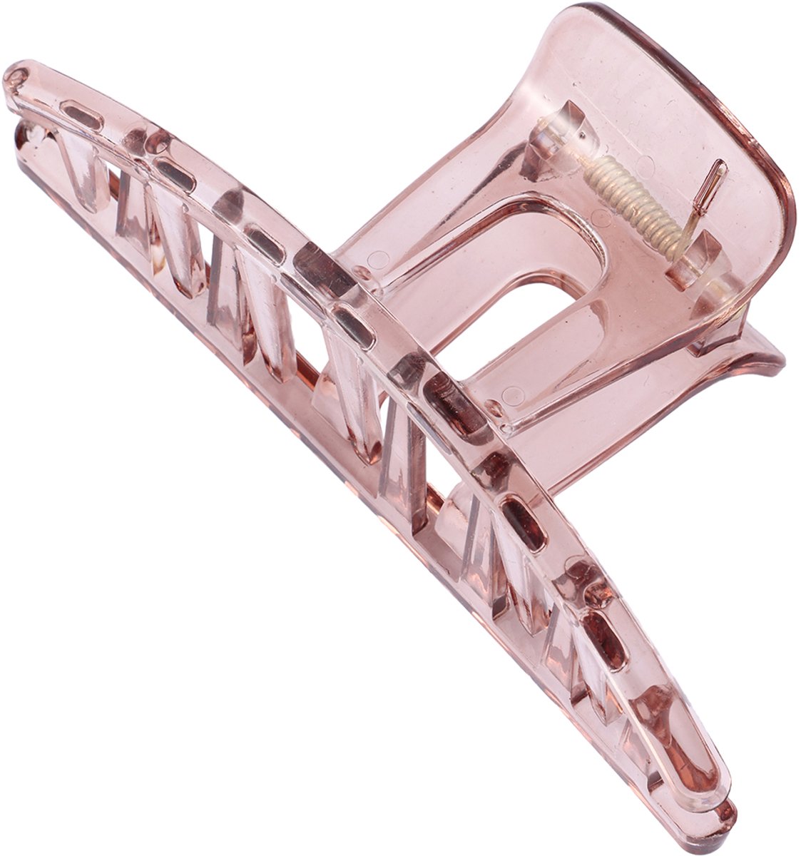 Emilie collection - haarklem - Transparant oudroze - Extra Grote Haarklem 13 cm – Haarclip Dames – Stevige Haarklem voor Lang & Dik Haar