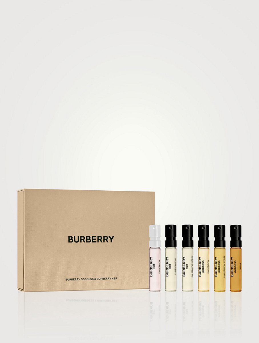 Burberry Miniature Gift Set 6 x 1.5 ml Her EDP + Her Elixir + Her EDP Intense + Goddess EDP + Goddess EDP Intense + Goddess Parfum
