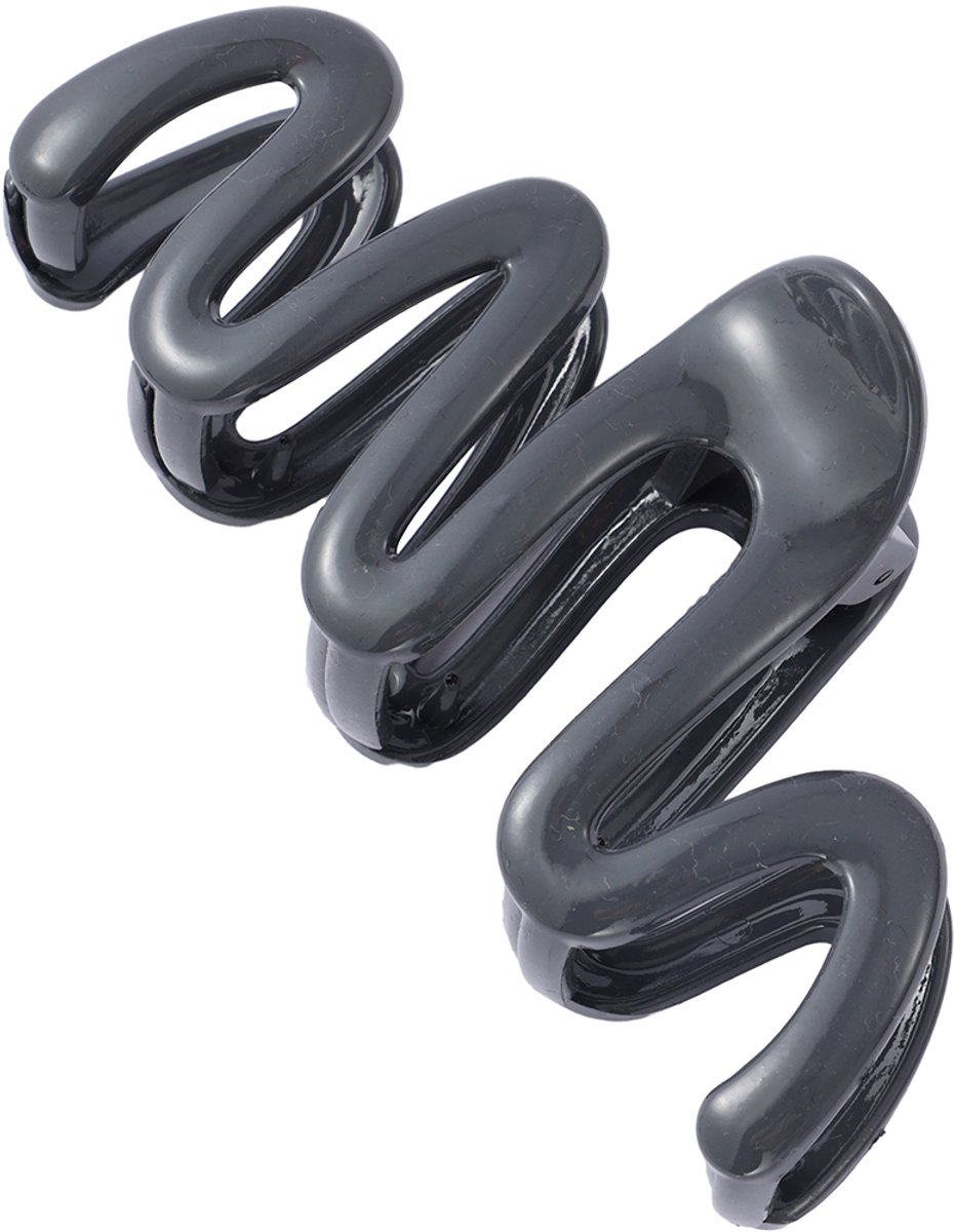 Emilie collection - haarklem - grijs - Grote Haarklem 10 cm – Golvend Design – Haarclip – Dames – Stevige Grip