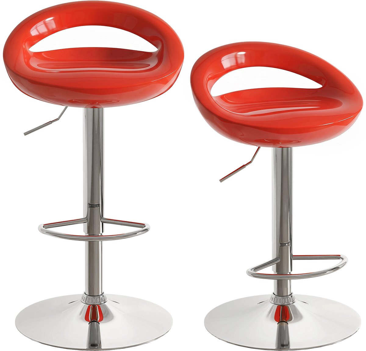HOMCOM-Barkruk-ABS-46x41x96cm-Rood