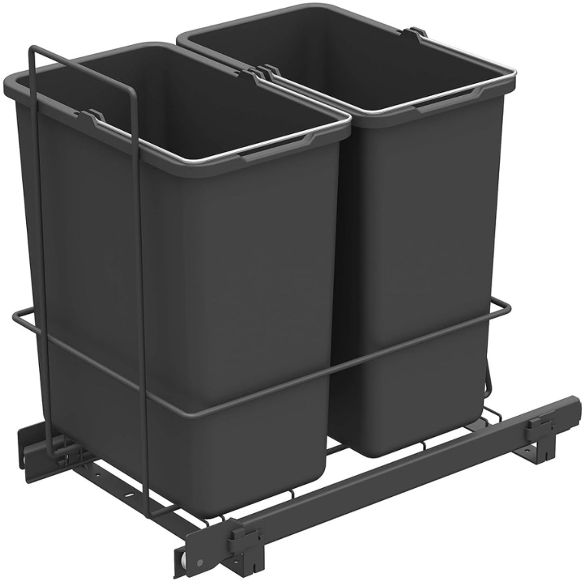 ZRNS® Inbouw Prullenbak - Afvalemmer - Afvalscheiding - 2x 10 L