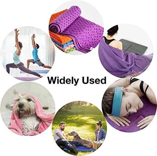 Antislip yogahanddoek - microvezel yogahanddoek, sneldrogend - antislip yogahanddoek, voorvoor yogamatten en hot yoga. van Merkloos — afbeelding 3