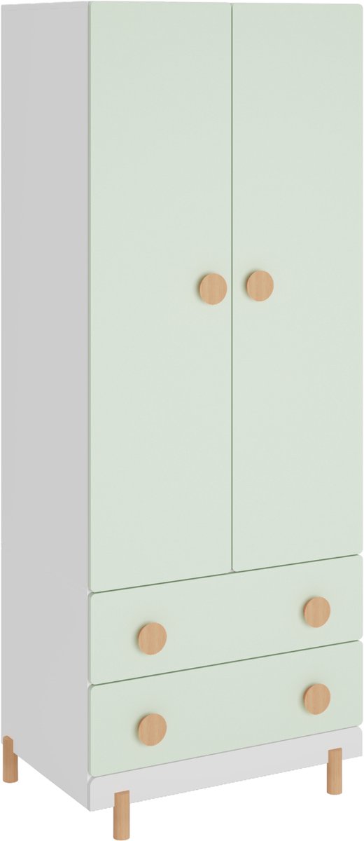 Kinderkledingkast Vaarentaa 156x60x41 cm mintgroen [en.casa]