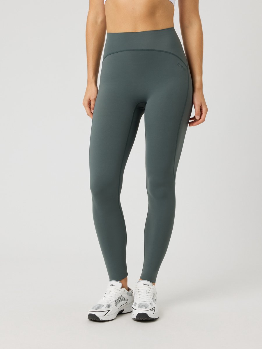 Björn Borg Sleek Tight Sportlegging Dames Sportbroek Vrouwen - Urban Chic Groen - Maat S