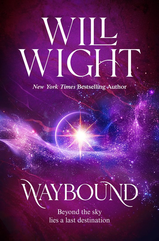 Boekomslag van Waybound van Will Wight met een paarse, sterrenachtige nevel en een lichtgevende ster in het midden.
