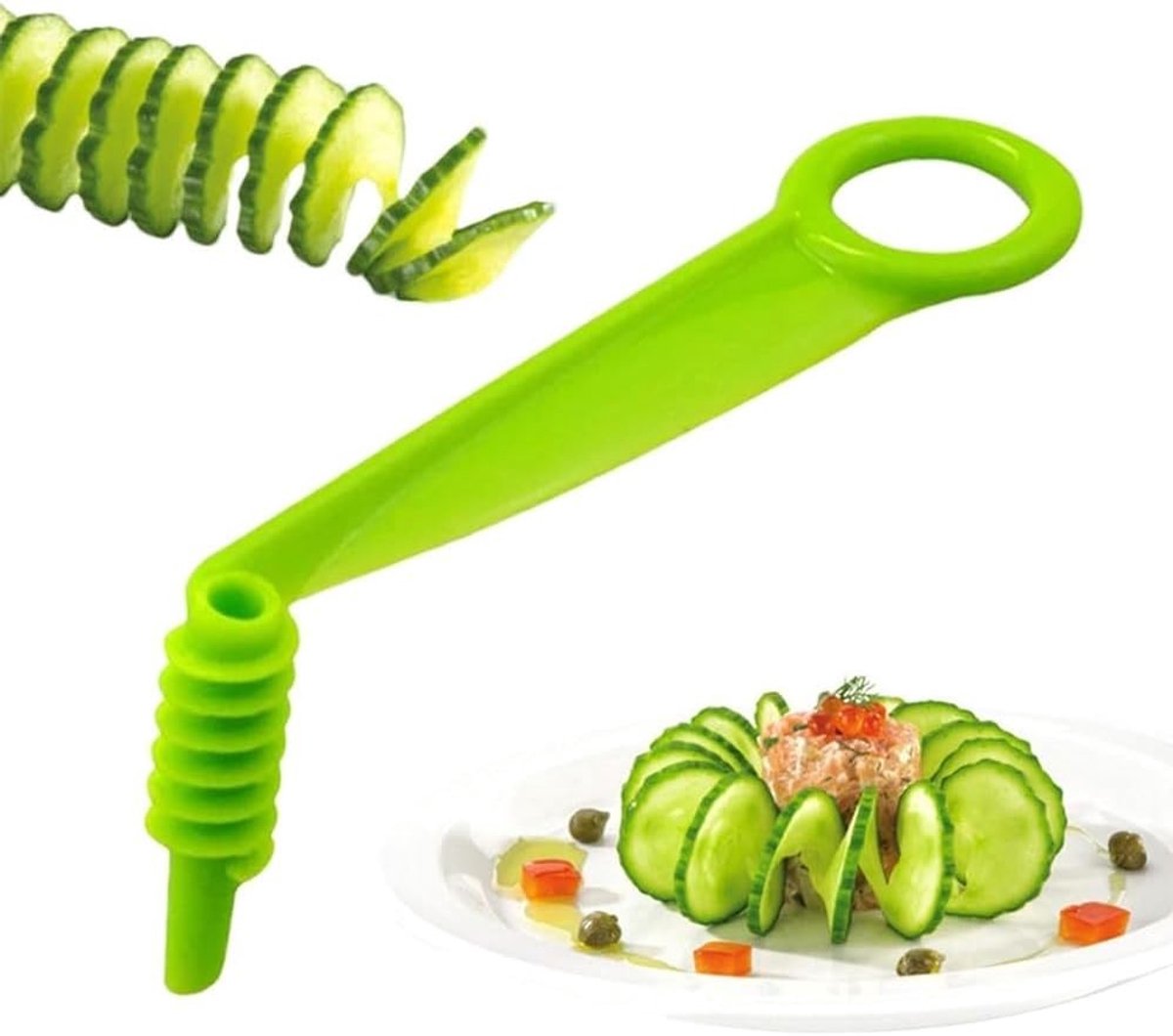 Spiraalsnijder Set - Multicolor - 4-delige Set - Hoogwaardig Kunststof - Voor Groenten en Fruit
