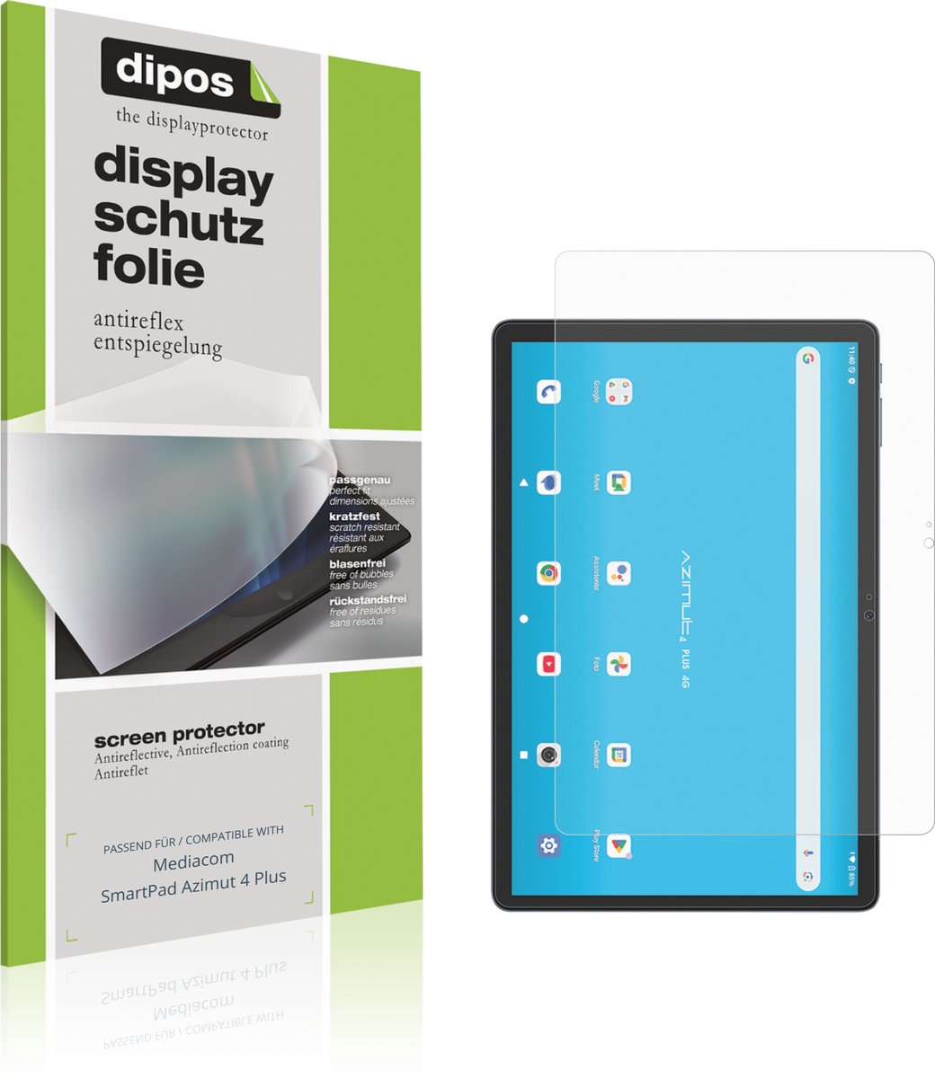 dipos – 2x Matte Beschermfolie geschikt voor Mediacom SmartPad Azimut 4 Plus | Krasbestendige & antireflecterende Screenprotector Ultra-Thin
