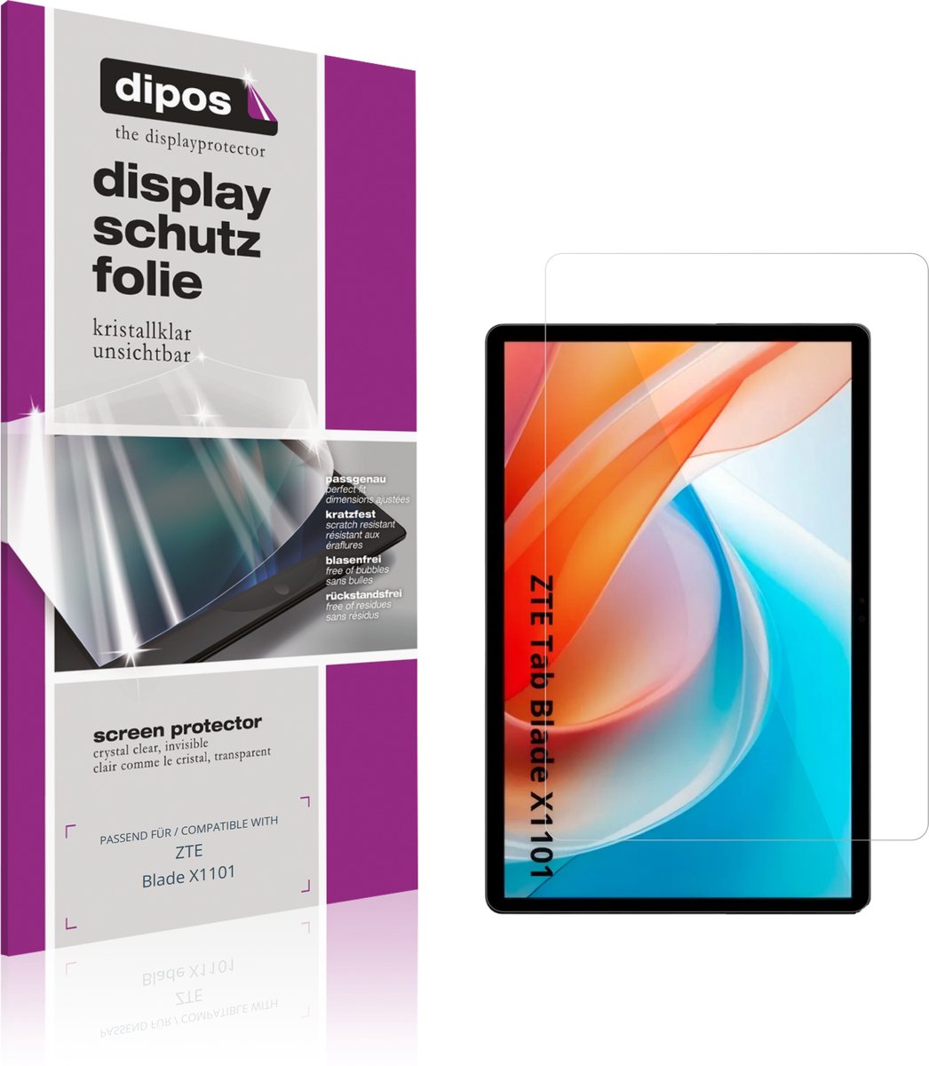 dipos – 2x Beschermfolie geschikt voor ZTE Blade X1101 | Krasbestendige & heldere Screenprotector Ultra-Thin