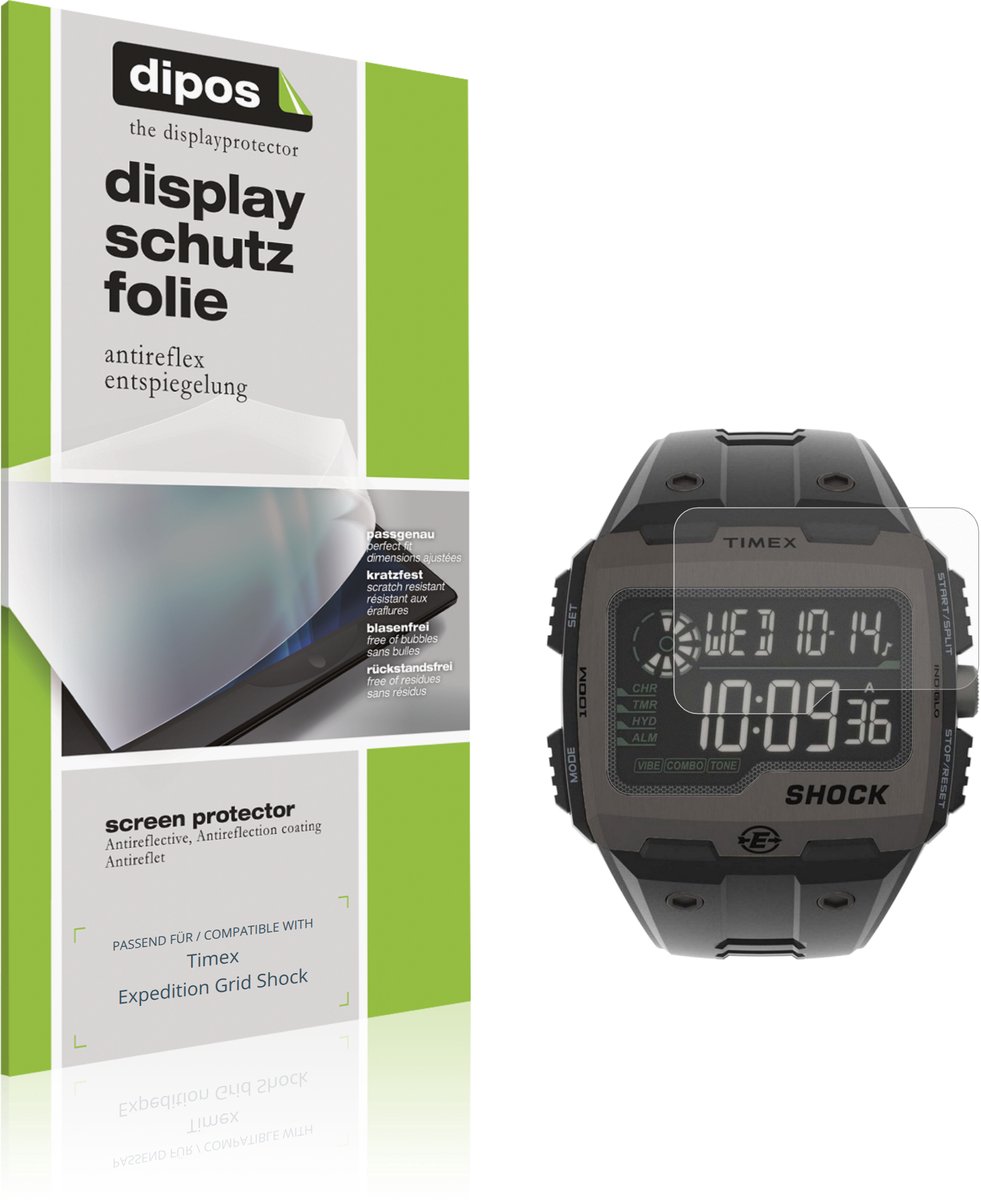dipos – 6x Matte Beschermfolie geschikt voor Timex Expedition Grid Shock | Krasbestendige & antireflecterende Screenprotector Ultra-Thin