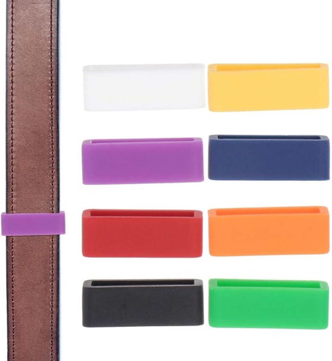Verstelbare Siliconen Horlogeband met 8 Stuks, 12 mm, Vervangingsringen en Bevestigingslussen voor Horlogeaccessoires