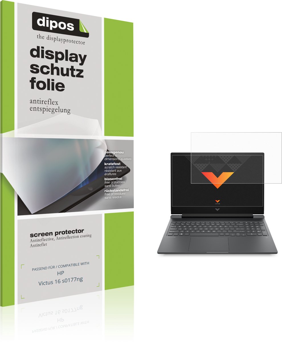 dipos – 2x Matte Beschermfolie geschikt voor HP Victus 16 s0177ng | Krasbestendige & antireflecterende Screenprotector Ultra-Thin