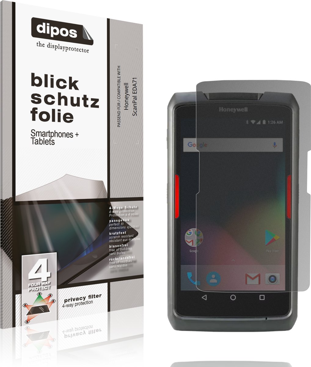 dipos – Matte Privacy Screenprotector geschikt voor Honeywell ScanPal EDA71 | Anti-Spy Beschermfolie