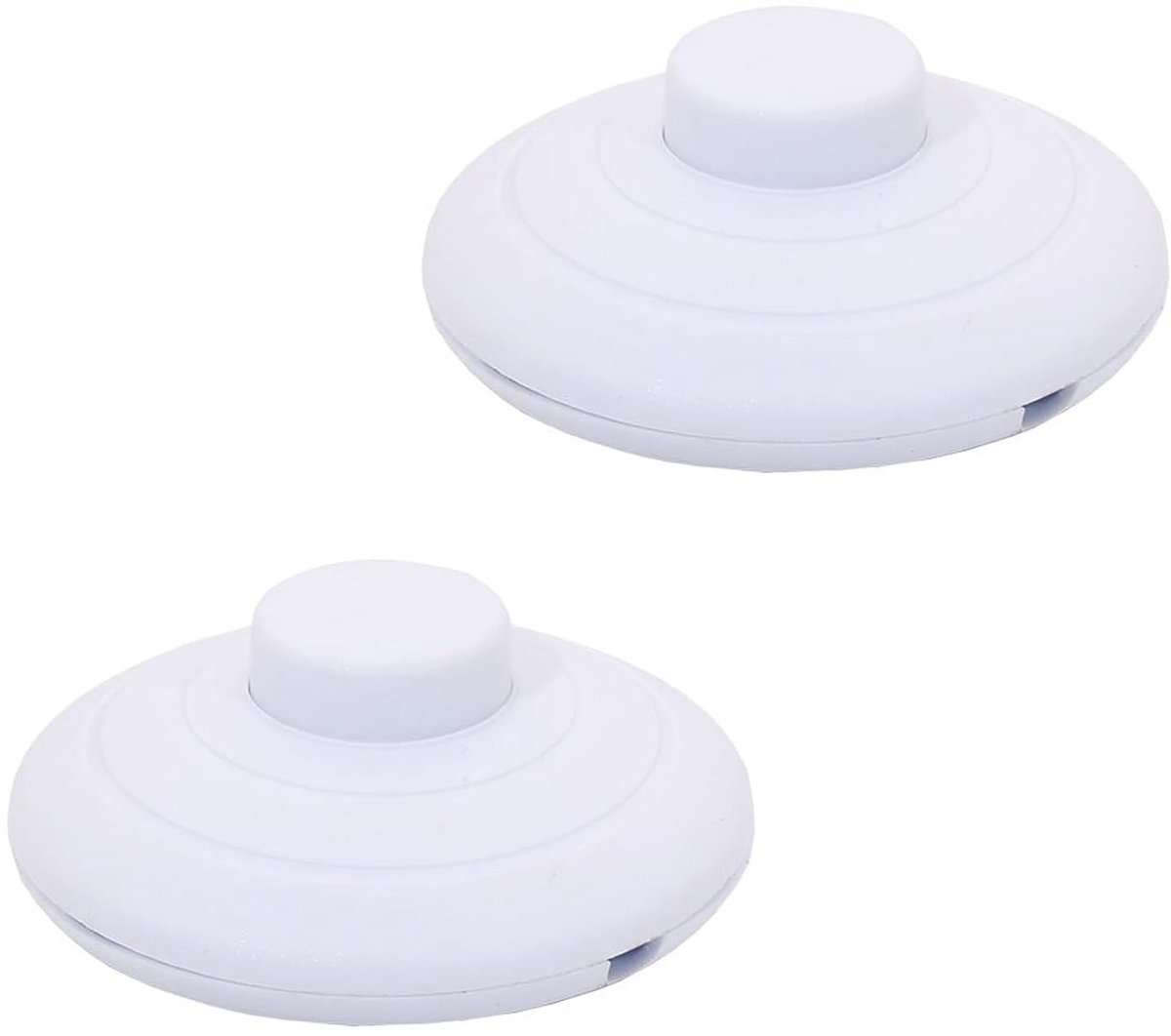Voetpedaal met ronde schakelaars en kabel, geschikt voor vloerlampen, tafellampen en keukenkastlampen, zwart en wit