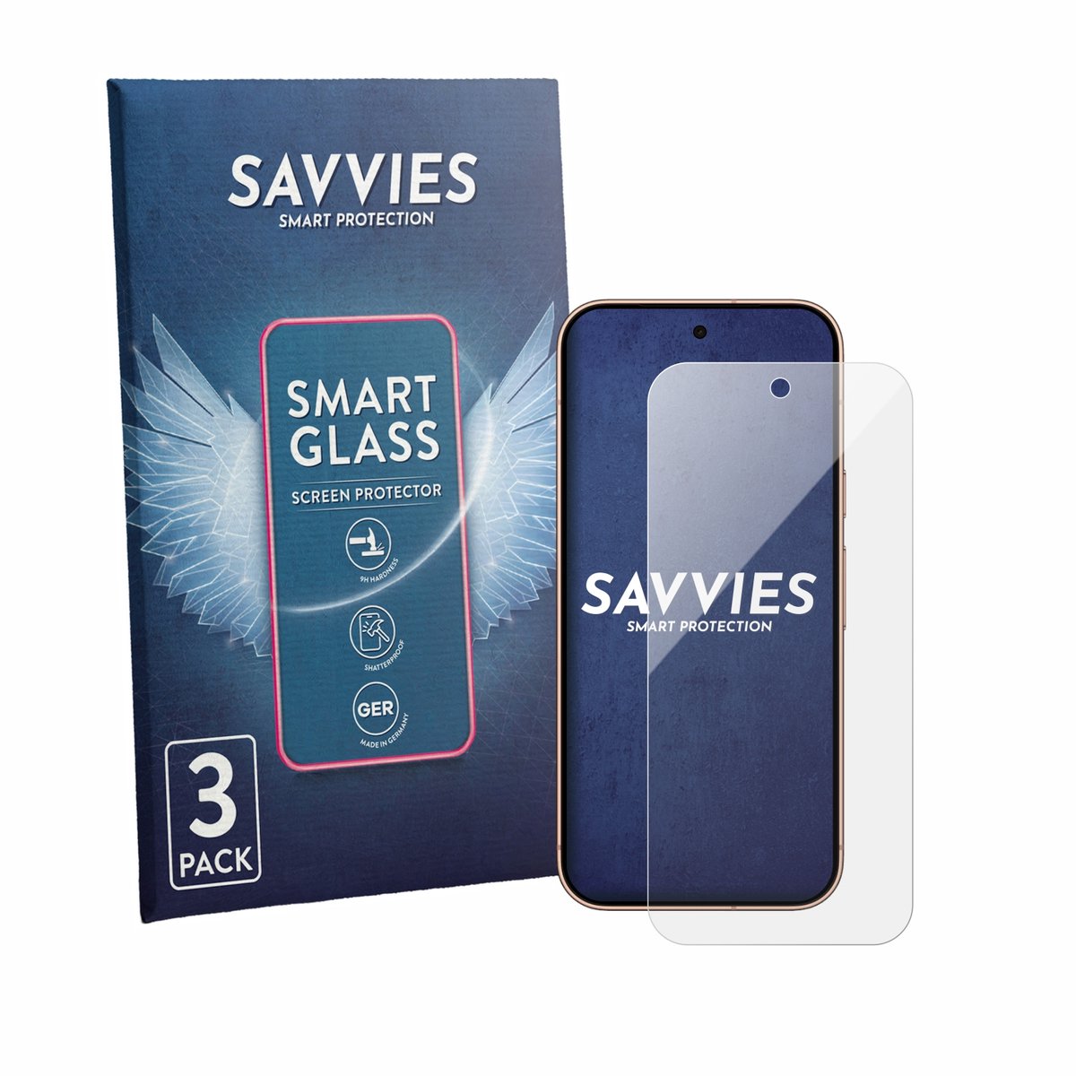 3 Stuks Savvies Screenprotector - geschikt voor Google Pixel 11 Pro - beschermfolie glas transparant