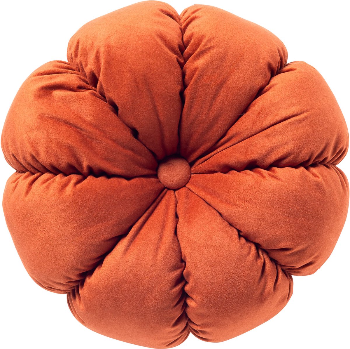 Dutch Decor - RAISA - sierkussen ∅38 cm - bloemkussen - Potters Clay - oranje