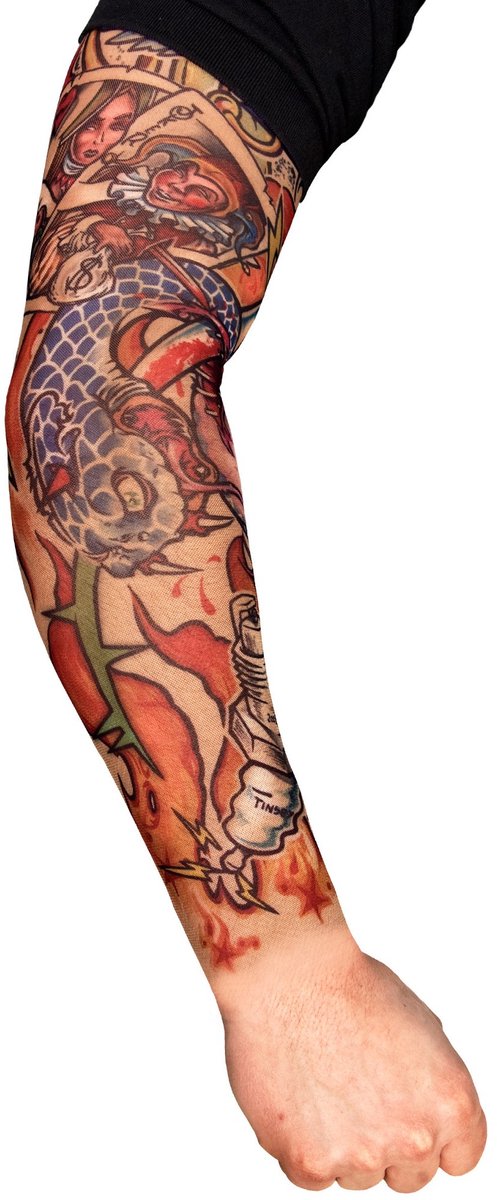 Player Tattoo Skin Mouw - Carnaval Halloween Feest